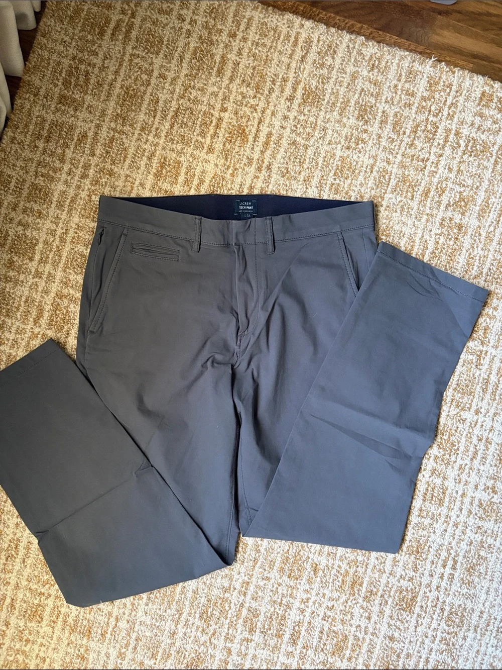 J. Crew Men's Stretch Tech Pants in Charcoal